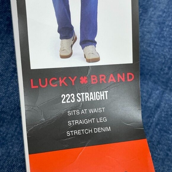 Lucky Brand 223 Straight Mens Stretch Denim Jeans 34x30 Light Blue a0326 - Picture 6 of 12